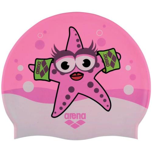 Bonnet de bain Arena Water Tribe Multi Rose, Blanc