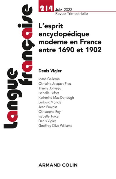 Langue française Nº214 2/2022 -  Collectif - broché
