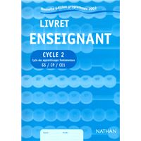 Livret evaluation cycle 2 enseignant ed 2002