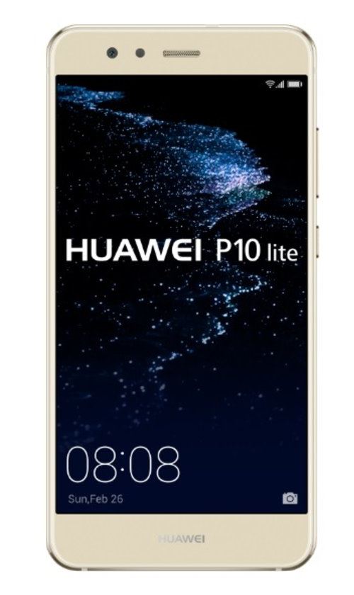 Huawei P10 Lite - 4G smartphone - double SIM - RAM 4 Go / Mémoire interne 32 Go - microSD slot - Écran LCD - 5.2 - 1920 x 1080 pixels - rear camera 12 MP - front camera 8 MP - or platine