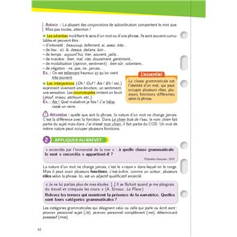 Mon Année Brevet Les fiches Français 3e