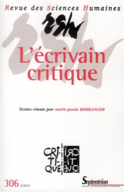 Revue des sciences humaines, n 306/avril - juin 2012