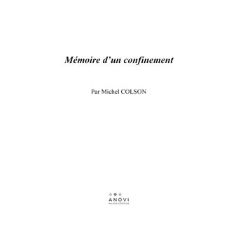 Mémoire d'un confinement