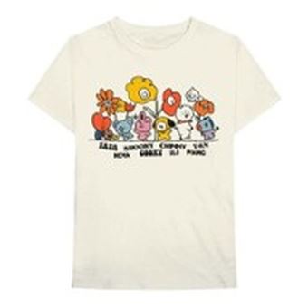 T-Shirt Unisex BTS BT21 Hippie Flowers Beige