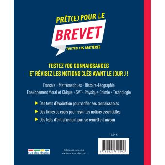 Prêt(e) pour le brevet toutes les matières