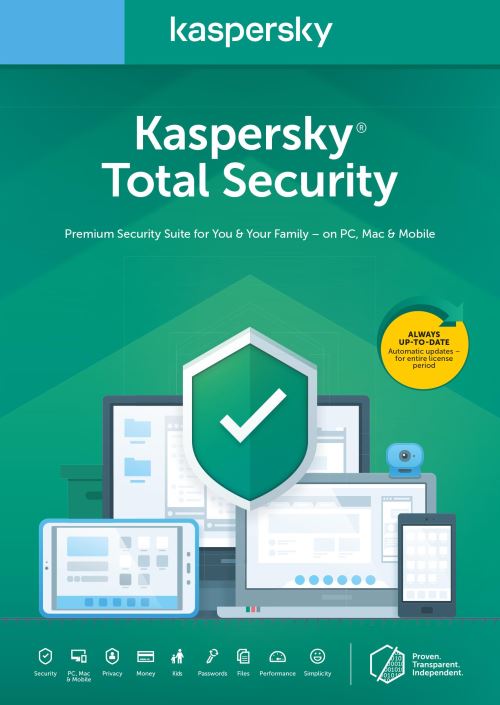 Kaspersky Total Security 2020 FR/NL 3 Gebr. 1 Jaar