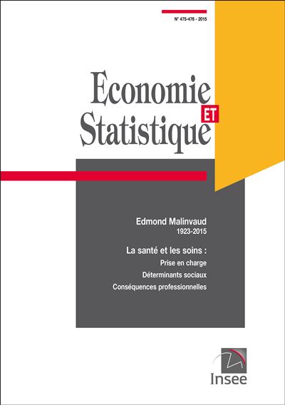 Economie Et Statistique N° 475 476 Année 2015 Broché Insee Achat