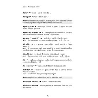 Dictionnaire alimentaire de l'hypothyroïdie