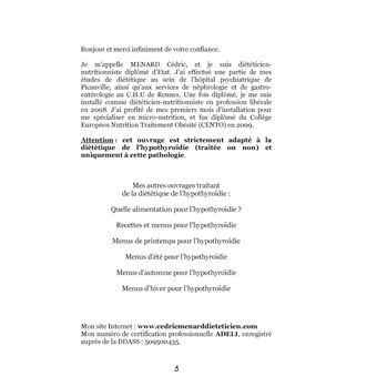 Dictionnaire alimentaire de l'hypothyroïdie
