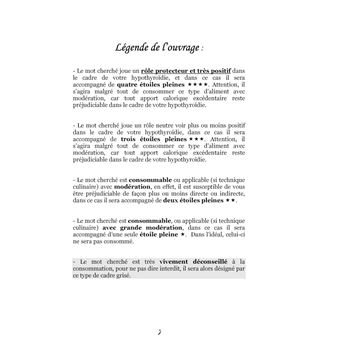 Dictionnaire alimentaire de l'hypothyroïdie