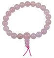 Bracelet mala tibétain - Quartz rose