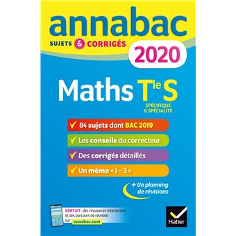 Annales Annabac 2020 Maths Tle S Spécifique & spécialité