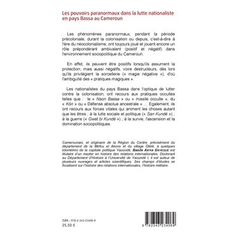 Les pouvoirs paranormaux dans la lutte nationaliste en pays Bassa au Cameroun