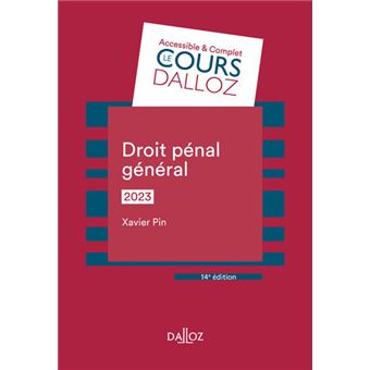 Droit pénal général 2023