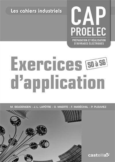 Exercices D'application CAP PROELEC (2014) - Livre Du Professeur Livre ...