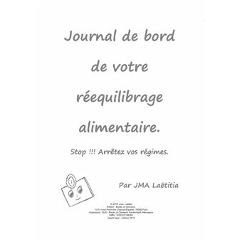 Journal de bord de votre réequilibrage alimentaire