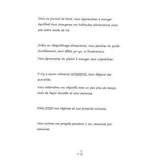 Journal de bord de votre réequilibrage alimentaire