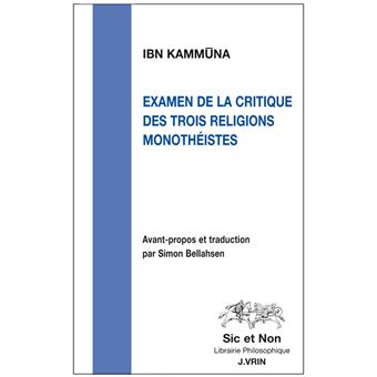 Examen de la critique des trois religions monothéistes