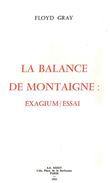 La Balance de Montaigne : exagium/essai