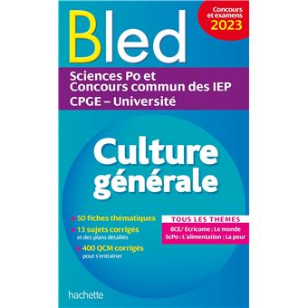 Bled Supérieur - Culture générale, examens et concours 2023
