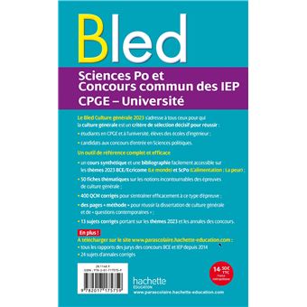 Bled Supérieur - Culture générale, examens et concours 2023