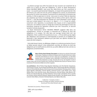La réforme du droit des obligations en RD Congo