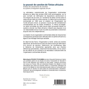 Le pouvoir de sanction de l'Union africaine