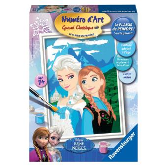 Disney-Peinture à l'huile par numéros du film Frozen, Anna, Elsa, dessin  animé, peinture par