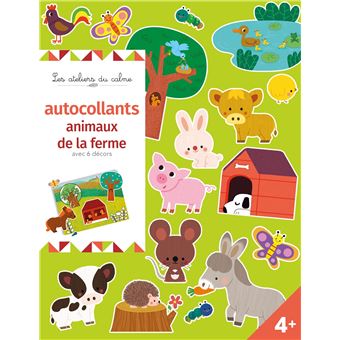 Autocollants animaux de la ferme - avec 6 décors