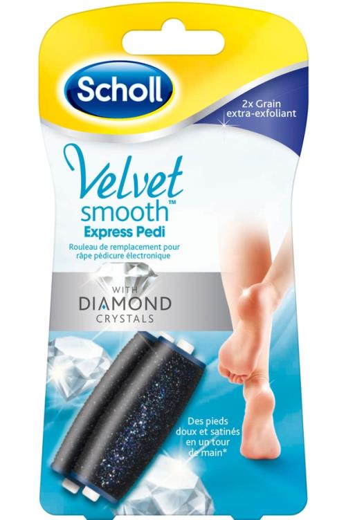 SCHOLL VELVET SMOOTH EXPRESS PEDI DIAMOND CRYSTAL X2