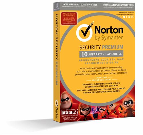 Norton Security Premium 3.0 - 1 Gebruiker 10 Apparaten 12 Maanden FR/NL