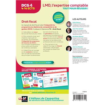 DCG 4 - Droit fiscal - Manuel et applications - Millésime 2023-2024