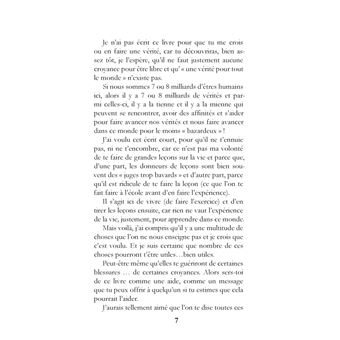 Ce que j'aurais aimé que l'on te dise...