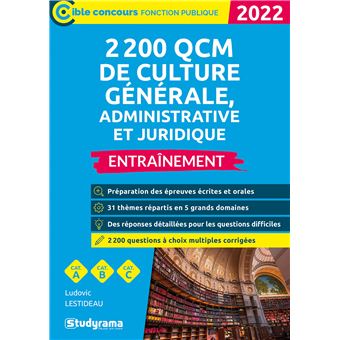 2 200 QCM de culture générale, administrative et juridique