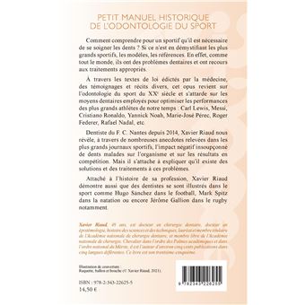 Petit manuel historique de l'odontologie du sport