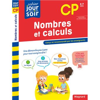 Nombres et calculs CP - Nouveau Cahier du jour Cahier du soir