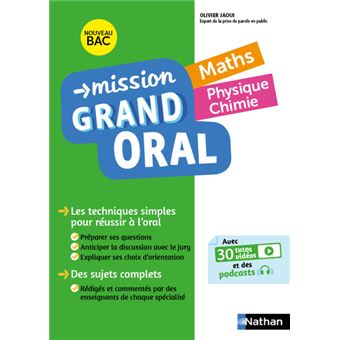 Mission Grand Oral Maths Physique Chimie Broche Nicolas Coppens Pierre Antoine Desrousseaux Olivier Jaoui Achat Livre Ou Ebook Fnac