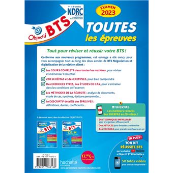Objectif BTS NDRC (1re et 2e années) - Toutes les épreuves, examen 2024