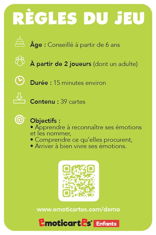 Jeu de cartes émotions pour enfant, Emoticartes Enfants