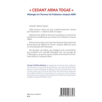 Cedant arma togae