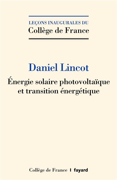 Energie photovoltaique et transition energetique - D. Lincolt - broché