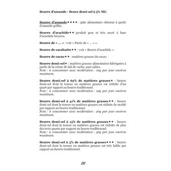 Dictionnaire alimentaire de l'infarctus du myocarde