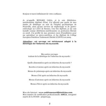 Dictionnaire alimentaire de l'infarctus du myocarde