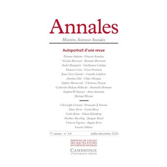 Annales, n° 3-4/2020 - Autoportrait d'une revue
