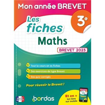 Mon Année Brevet - Les fiches Maths 3e