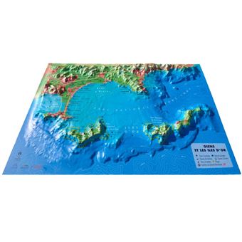 Carte en relief de Giens et les îles d'or