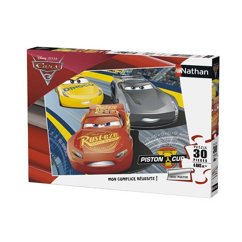 Puzzle 30 pièces Cars Flash McQueen et Cruz