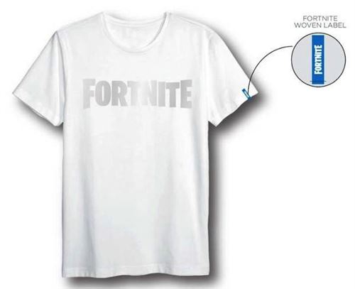 FORTNITE T-SHIRT-WHITE LOGO-XXL
