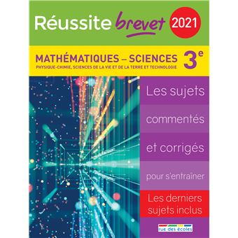 Réussite-brevet 2021 - Brevet mathématiques-sciences