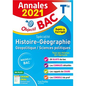 Annales Bac 2021 Spe Histoire Geographie Term Broche Arnaud Leonard Achat Livre Fnac